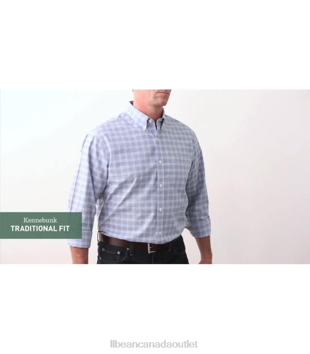 Clothing Emerald Spruce H8XZ4644 Wrinkle-Free Kennebunk Sport Shirt Men L.L.Bean