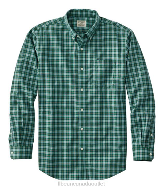 Clothing Emerald Spruce H8XZ695 Wrinkle-Free Kennebunk Sport Shirt Men L.L.Bean