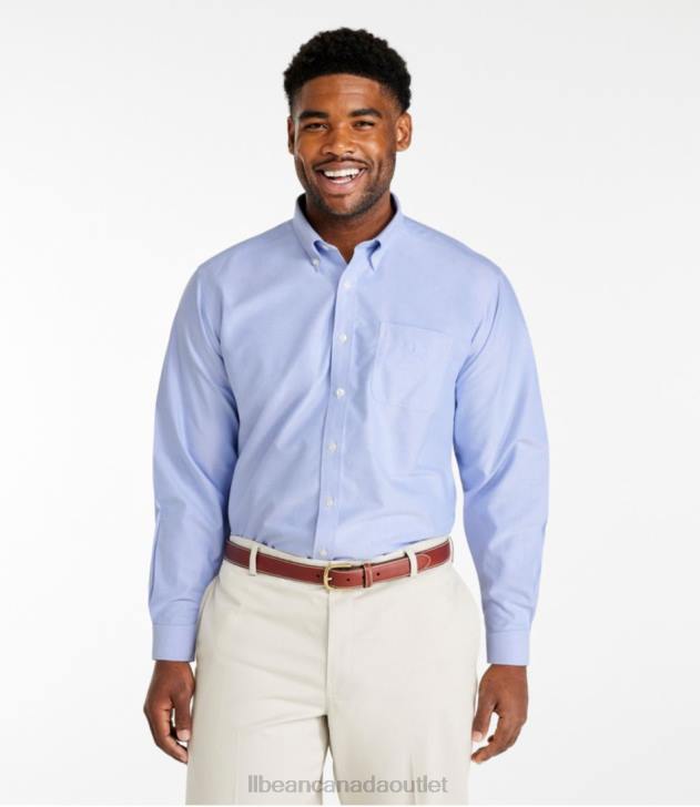Clothing Gunmetal Gray H8XZ6632 Wrinkle-Free Classic Oxford Cloth Shirt Men L.L.Bean