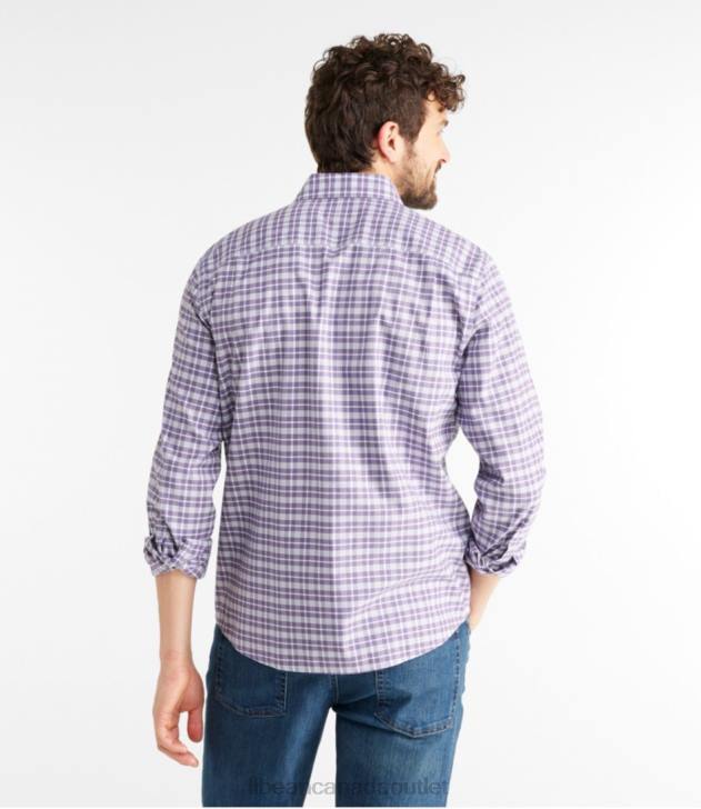 Clothing Peak Orange H8XZ6960 Wrinkle-Free Ultrasoft Brushed Cotton Shirt Men L.L.Bean