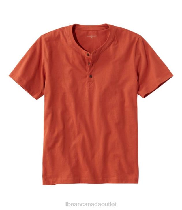 Clothing Orange Spice H8XZ6582 Signature Rangeley Cotton Henley Men L.L.Bean