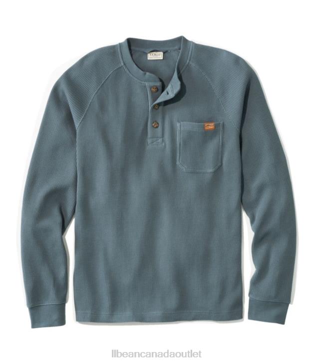 Clothing Rangeley Blue H8XZ5932 BeanBuilt Waffle Henley Men L.L.Bean