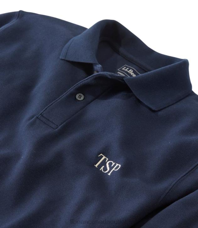 Clothing Classic Navy H8XZ251 Premium Polo Men L.L.Bean x Double L
