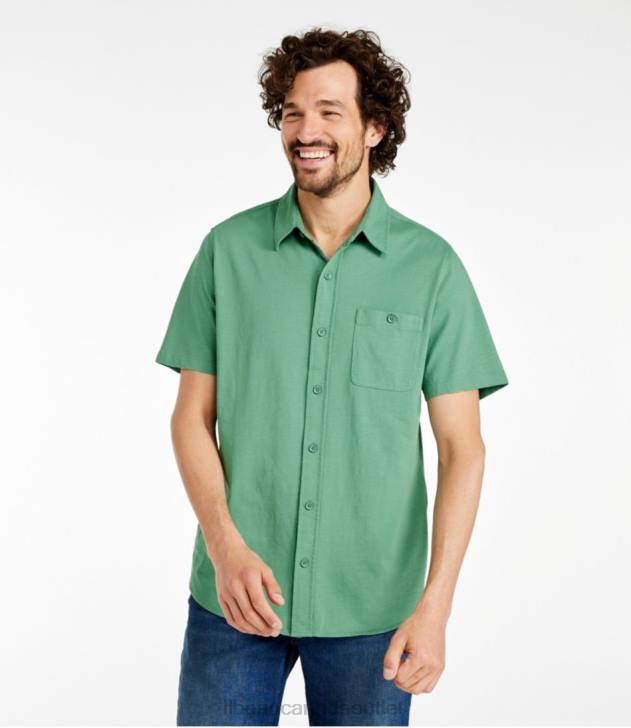 Clothing Clover H8XZ4760 Lakewashed Organic Cotton Button-Front Shirt Men L.L.Bean