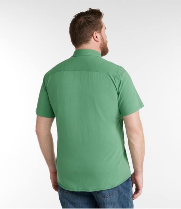 Clothing Clover H8XZ4760 Lakewashed Organic Cotton Button-Front Shirt Men L.L.Bean