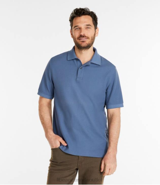 Clothing Deep Sapphire H8XZ6407 Premium Polo Banded Men L.L.Bean x Double L