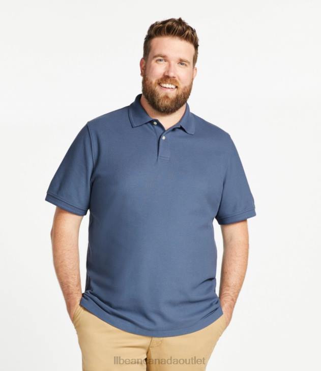 Clothing Deep Sapphire H8XZ6407 Premium Polo Banded Men L.L.Bean x Double L