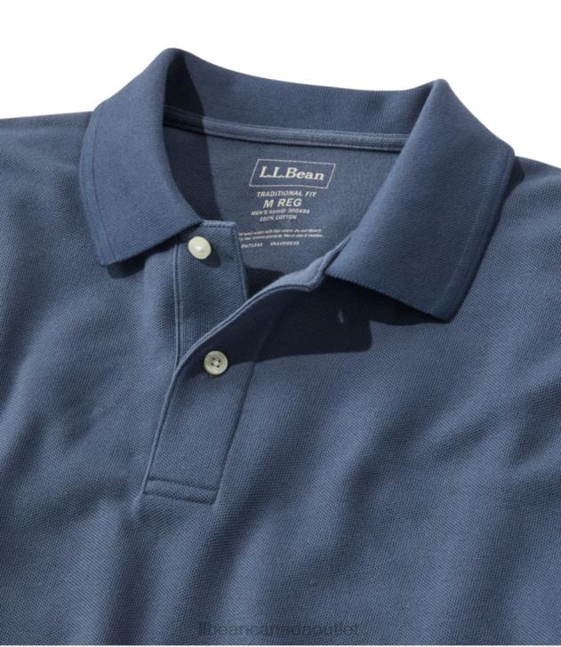 Clothing Deep Sapphire H8XZ6407 Premium Polo Banded Men L.L.Bean x Double L