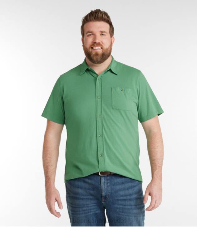 Clothing Sea Blue H8XZ5803 Lakewashed Organic Cotton Button-Front Shirt Men L.L.Bean