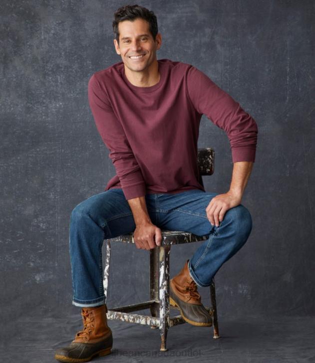 Clothing Black Plum H8XZ6974 Lakewashed Organic Cotton Tee Men L.L.Bean