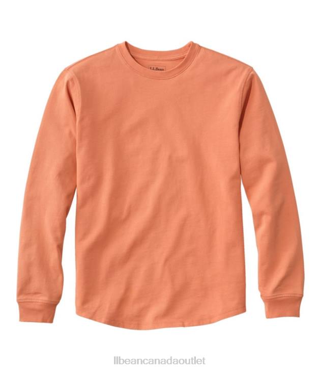 Clothing Faded Orange H8XZ6462 BeanBuilt Cotton Tee Men L.L.Bean