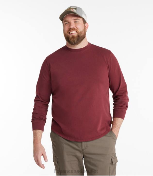 Clothing Faded Orange H8XZ6462 BeanBuilt Cotton Tee Men L.L.Bean