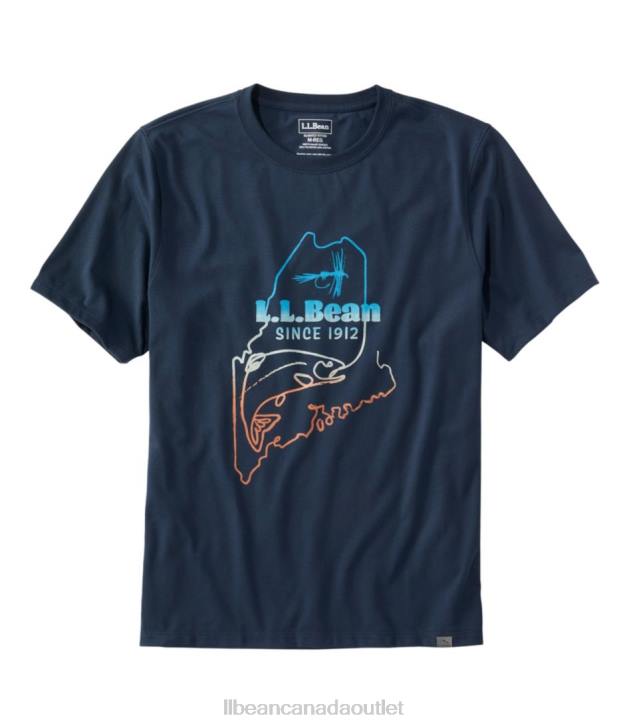 Clothing Navy H8XZ3989 Technical Fishing Graphic Tees Men L.L.Bean