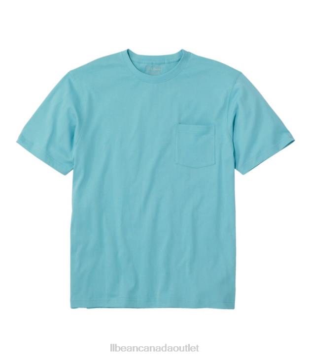 Clothing Sea Aqua H8XZ4593 Carefree Unshrinkable Tee with Pocket Men L.L.Bean