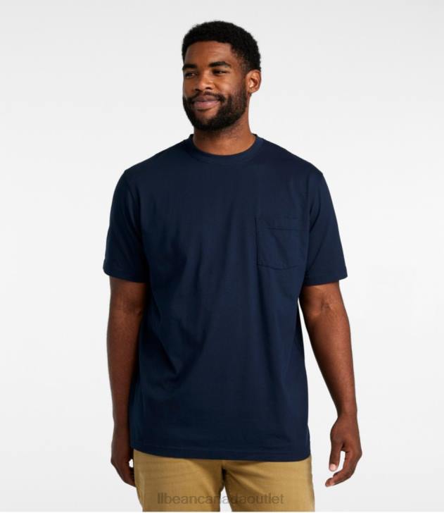 Clothing Sea Aqua H8XZ4593 Carefree Unshrinkable Tee with Pocket Men L.L.Bean