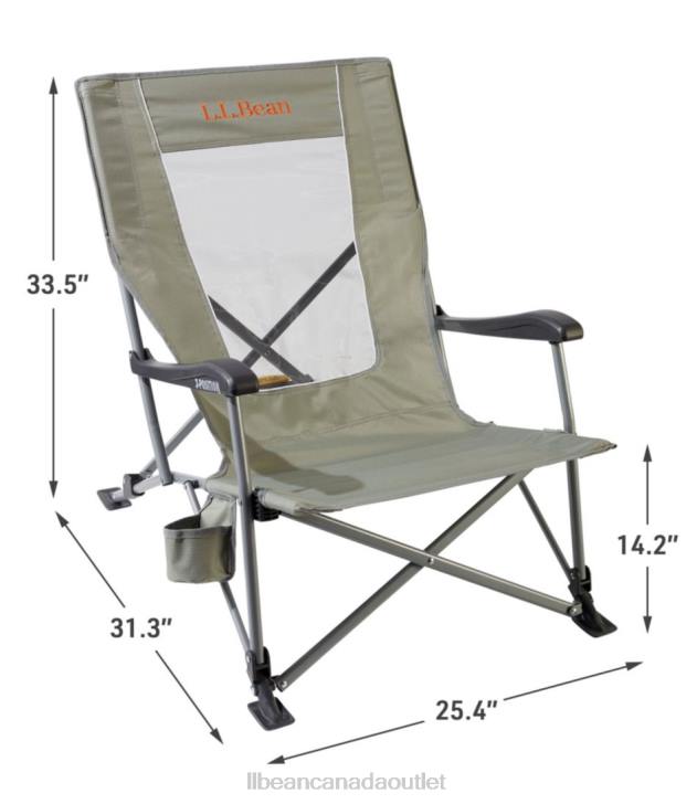 Camping Furniture Dark Graphite H8XZ3978 Easy Comfort Camp Chair Unisex L.L.Bean