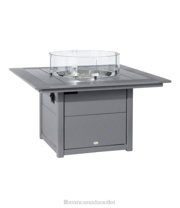 Camping Kitchen Slate Gray H8XZ4184 All-Weather 42'' Square Fire Pit Table Unisex L.L.Bean