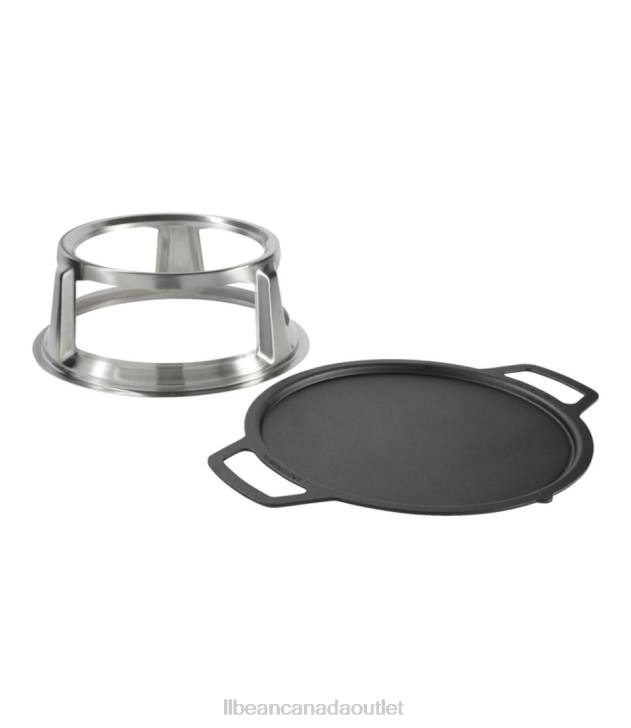 Camping Kitchen Black H8XZ1602 Solo Stove Bonfire Cast Iron Griddle and Hub Bundle Unisex L.L.Bean