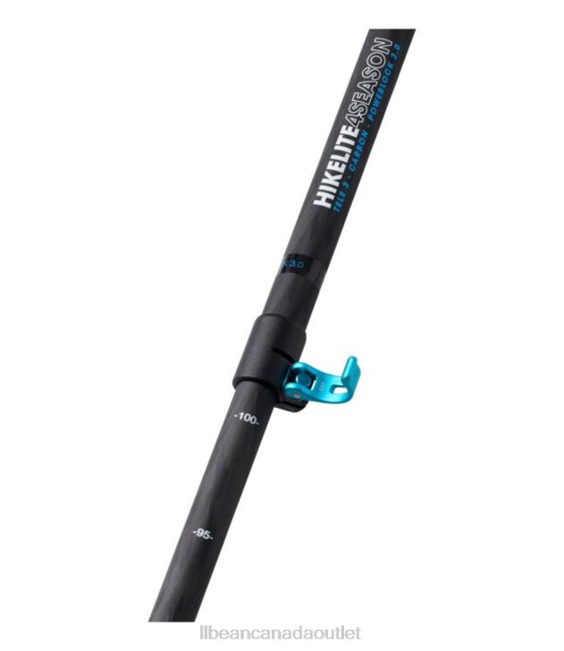 Outdoor Equipment Carbon Matte/Blue Transparent H8XZ1411 Hikelite 4 Season Carbon Compact Hiking Poles Unisex L.L.Bean
