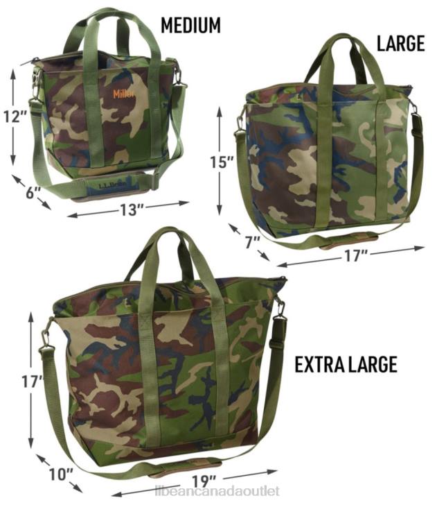 Outdoor Equipment Camouflage H8XZ3893 Zip Hunter\'s Tote Bag With Strap Unisex L.L.Bean