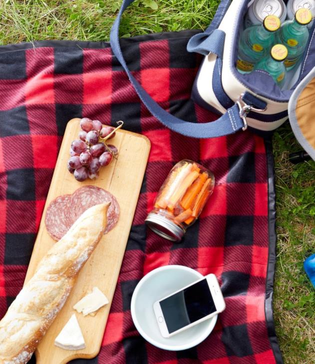 Outdoor Accessories Peak Orange Buffalo Plaid H8XZ3934 Waterproof Outdoor Blanket Unisex L.L.Bean