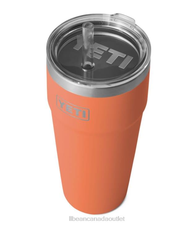 Outdoor Accessories High Desert H8XZ4047 Yeti Rambler Stackable Cup with Straw Unisex L.L.Bean