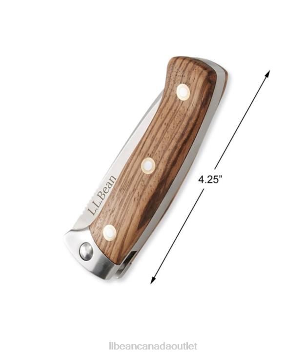 Outdoor Accessories Zebra Wood H8XZ1796 Allagash Folding Hunting Knife Unisex L.L.Bean
