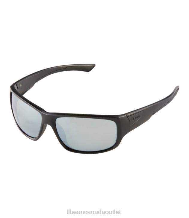 Outdoor Accessories Matte Black/Smoke with Silver Mirror H8XZ587 Beachside With Hydroglare Polarized Sunglasses Unisex L.L.Bean