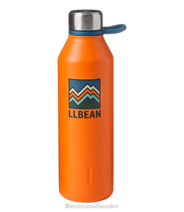 Outdoor Accessories Persimmon Orange Zig Zag H8XZ5337 Classic Water Bottle Print Unisex L.L.Bean