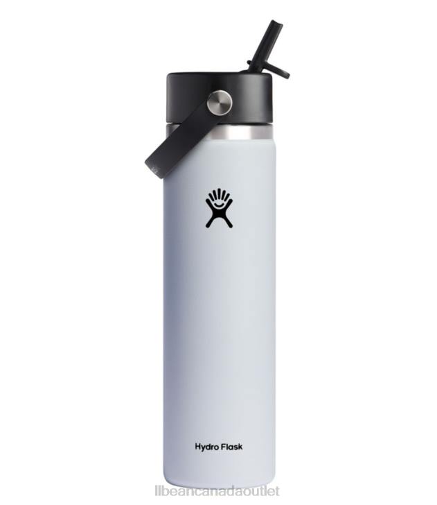 Outdoor Accessories White H8XZ7082 Hydro Flask Wide Mouth Water Bottle with Flex Straw Cap Unisex L.L.Bean