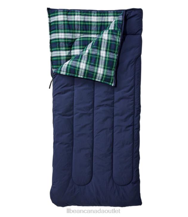 Outdoor Equipment Bright Navy/Dress Gordon H8XZ6120 Flannel Lined Camp Sleeping Bag Unisex L.L.Bean