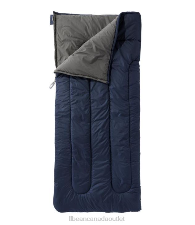 Outdoor Equipment Deepest Shadow Blue H8XZ1300 Camp Sleeping Bag Cotton-Blend-Lined 40 degree Fahrenheit Unisex L.L.Bean