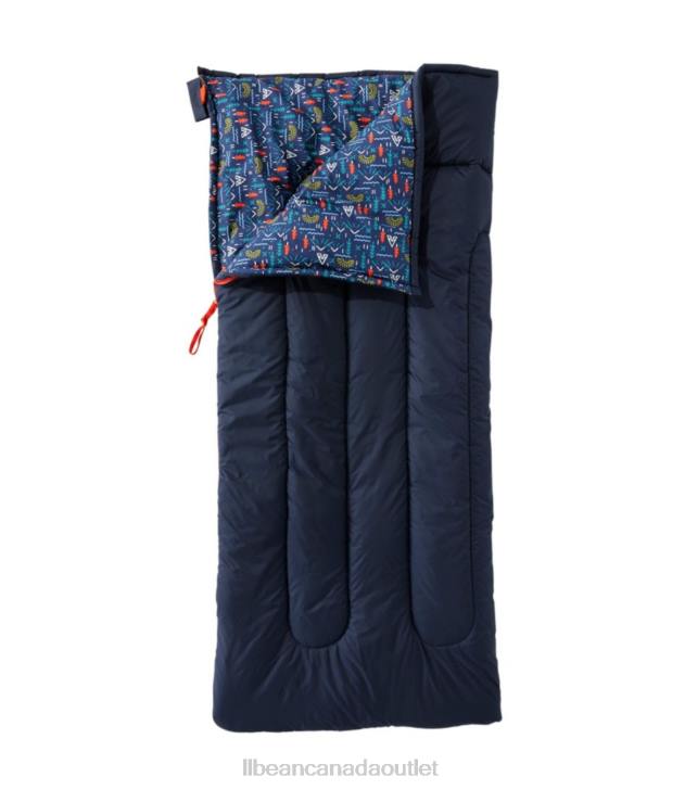 Outdoor Equipment Navy Sunrise H8XZ5260 Cotton-Blend Camp Sleeping Bag Unisex L.L.Bean