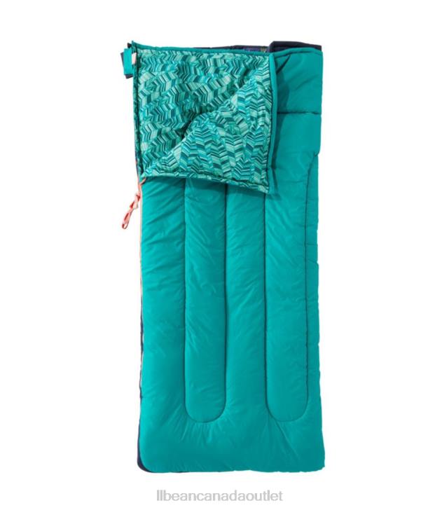 Outdoor Equipment Teal Feather H8XZ1313 Cotton-Blend Camp Sleeping Bag Unisex L.L.Bean