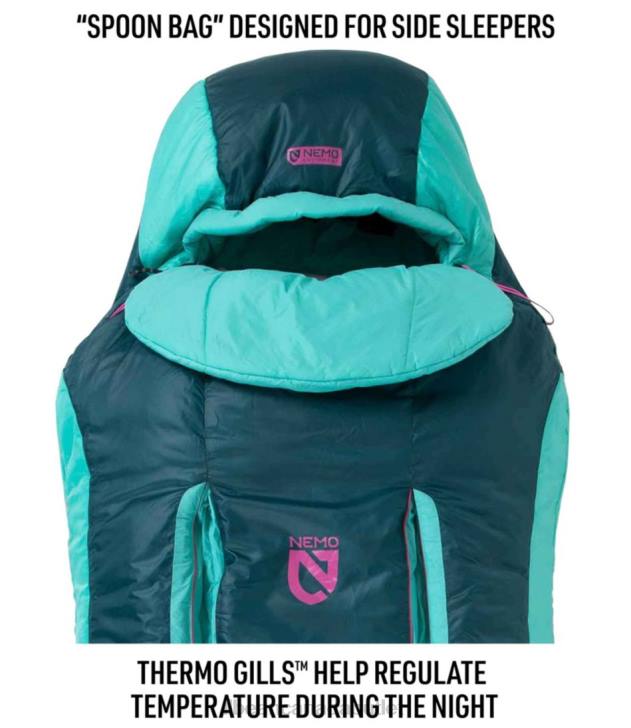 Outdoor Equipment Twilight/Aurora H8XZ1695 Nemo Forte Sleeping Bag 35 degree Fahrenheit Unisex L.L.Bean