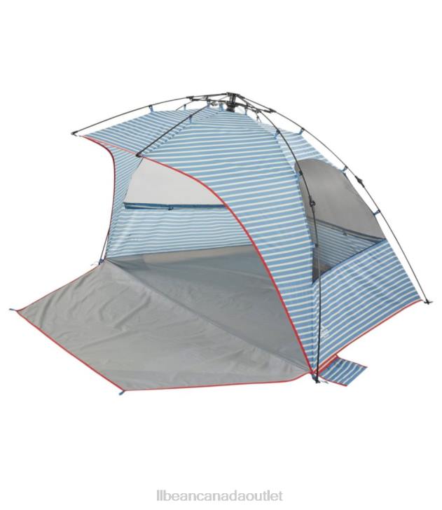 Outdoor Equipment Bayside Blue Stripe H8XZ1220 Sunbuster Folding Shelter Print Unisex L.L.Bean