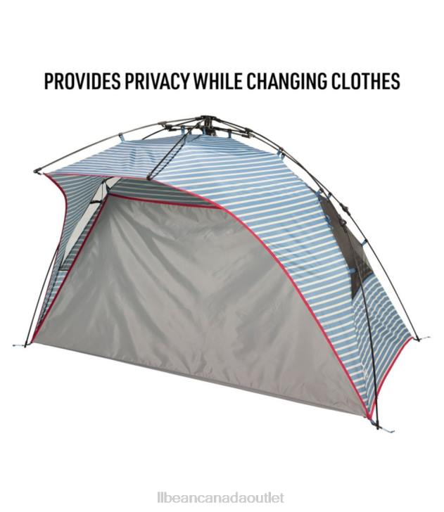Outdoor Equipment Bayside Blue Stripe H8XZ1220 Sunbuster Folding Shelter Print Unisex L.L.Bean