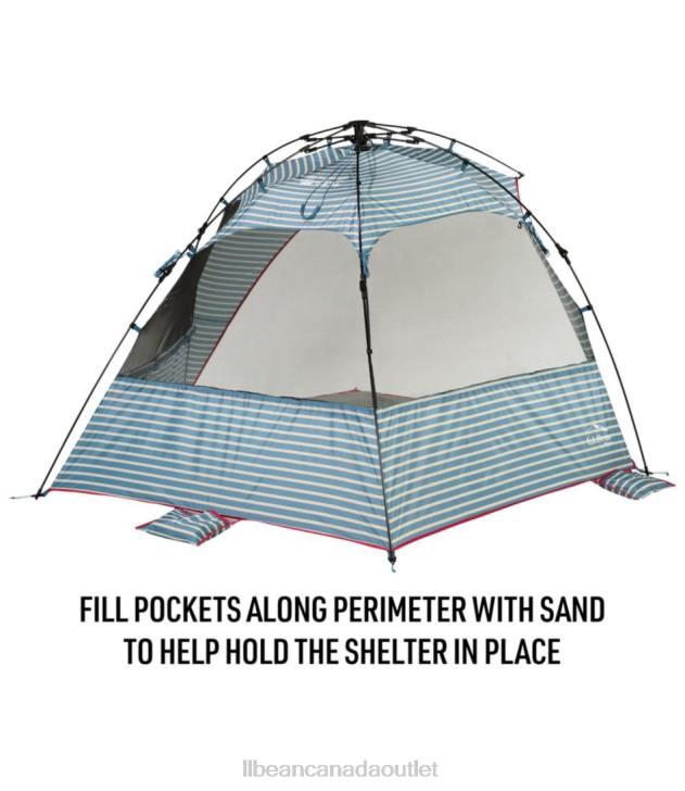 Outdoor Equipment Bayside Blue Stripe H8XZ1220 Sunbuster Folding Shelter Print Unisex L.L.Bean