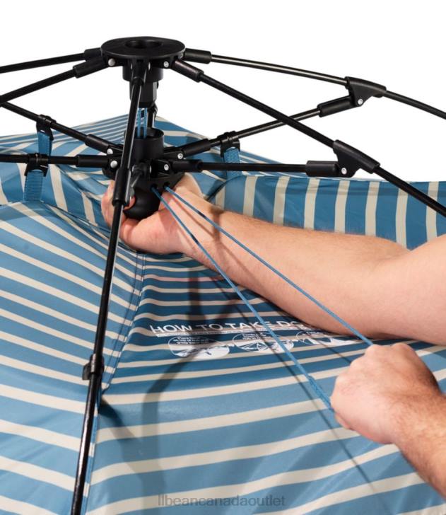Outdoor Equipment Bayside Blue Stripe H8XZ1220 Sunbuster Folding Shelter Print Unisex L.L.Bean
