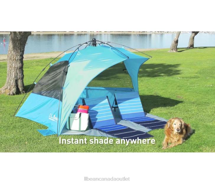 Outdoor Equipment Bayside Blue Stripe H8XZ1220 Sunbuster Folding Shelter Print Unisex L.L.Bean