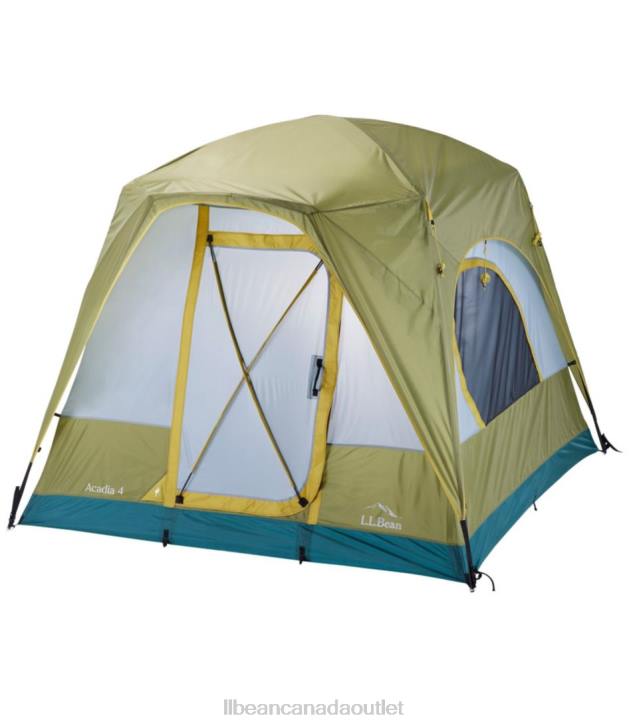 Outdoor Equipment Avocado/Chartreuse H8XZ1346 Acadia 4-Person Tent Unisex L.L.Bean