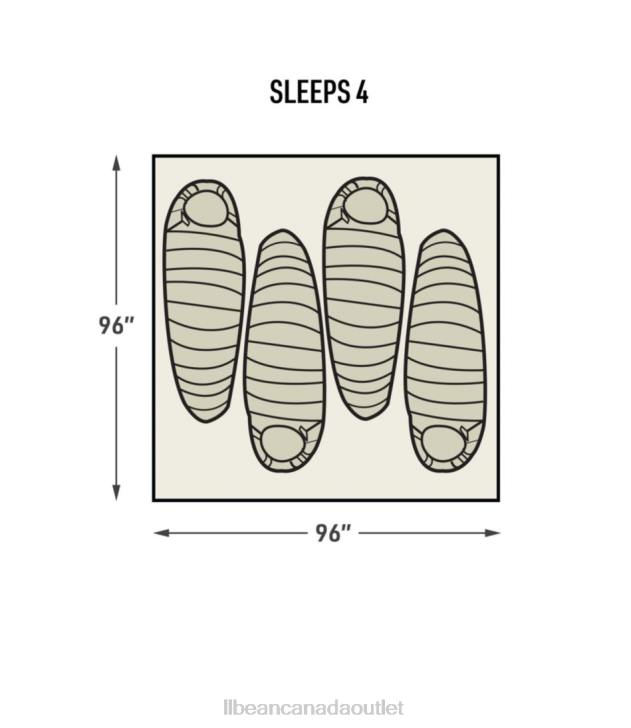 Outdoor Equipment Orange/Blue H8XZ1366 Eureka Copper Canyon LX 4-Person Tent Unisex L.L.Bean
