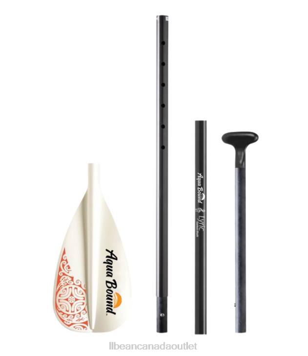 Water Sports White/Orange H8XZ2251 Aqua Bound Lyric 4-Piece SUP Paddle Unisex L.L.Bean
