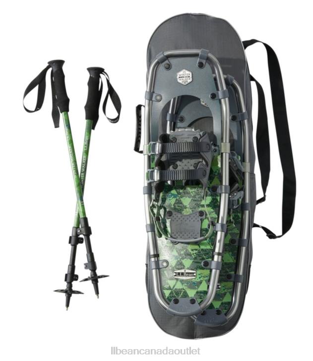 Winter Sports Green Geo H8XZ1871 Winter Walker Snowshoe Package Unisex L.L.Bean