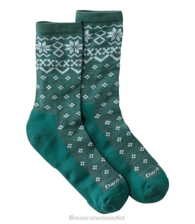 Accessories Teal H8XZ3553 Darn Tough Shetland Crew Sock II Women L.L.Bean