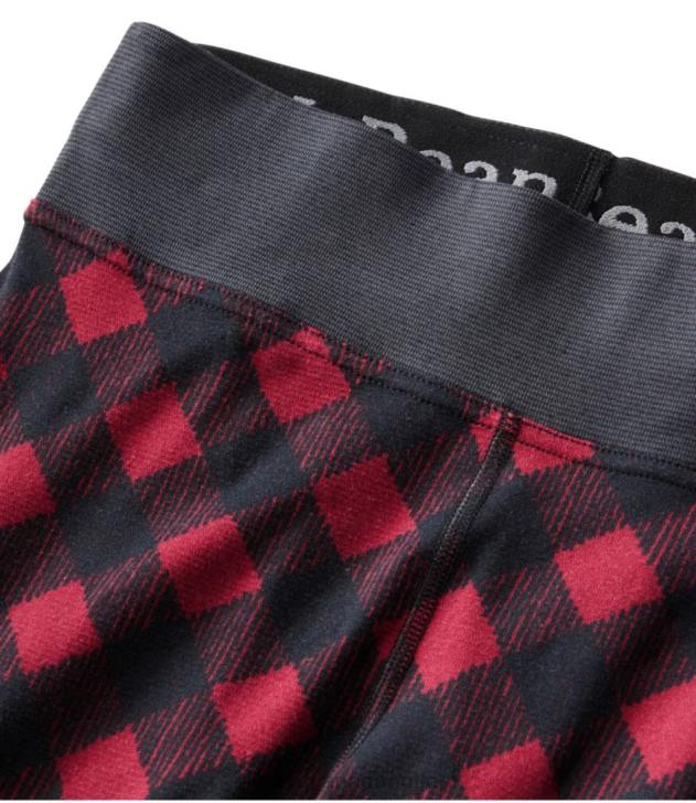 Clothing Dark Red Buffalo Plaid H8XZ808 Midweight Base Layer Pants Women L.L.Bean