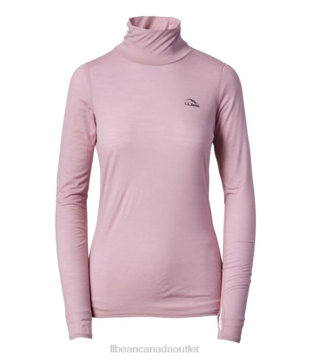 Clothing Light Mauve H8XZ3450 Cresta Wool Ultralight 150 Turtleneck Women L.L.Bean