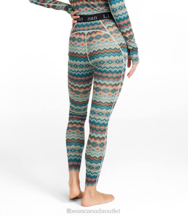 Clothing Silver Birch Fair Isle H8XZ4982 Lightweight Base Layer Pants Women L.L.Bean