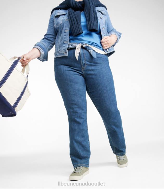 Clothing Light Indigo H8XZ6437 True Shape Jeans Women L.L.Bean