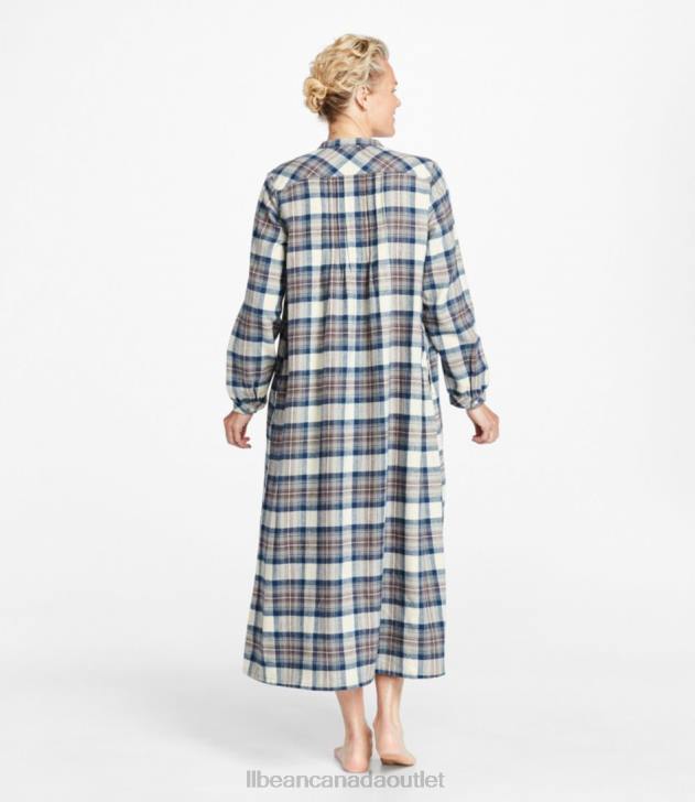 Clothing Black Watch H8XZ3336 Scotch Plaid Flannel Nightgown Women L.L.Bean